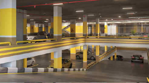 Car Parking-Cloud Tower-1(A project by The Cloud Services).Luxury apartments for sale in Islamabad.